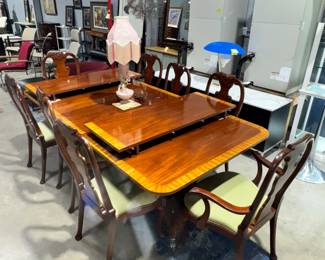 Inlaid Dining Table & Chairs Orlando