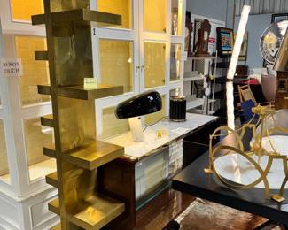 Tom Dixon Bronze Shelf, Knoll Florence Credenza and Flo Lighting Orlando Estate Auction