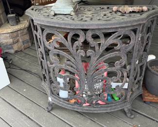 Outdoor metal table