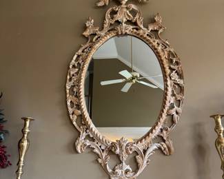 Antique Wood Italian Mirror