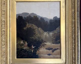 Antique signed Oil painting J. Howard Listed British Artist