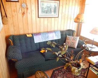 sunroom couch, cuba/indian wars canteen
