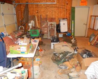 Long shot of garage from middle of it