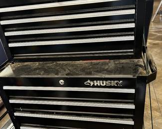 Husky two level tool cabinet