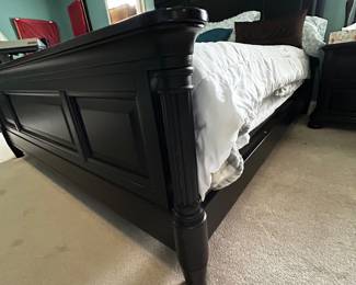 Detail on footboard of King bed