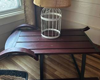 Sleigh style side table