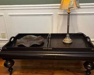 Butler table with double trays