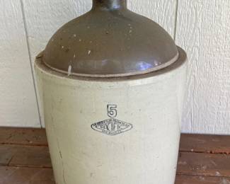 237 5GallonVintageStonewareJugbyPacificClayProducts