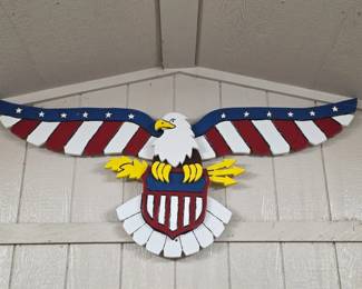 50 HandmadeHandPaintedPatrioticEagleWoodenWallHanging