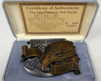 188 HarleyDavidsonTheTwinTraditionBeltBuckleLimitedEdition