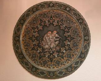 78 OrnatePersianGhalamzaniWallPlateOrDecorativeTray