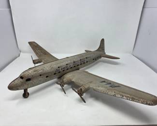 25 VintagePanAmericanPressedSteelToyAirplaneByLouisMarxCo