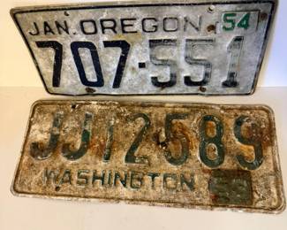 199 2Vintage1951LicensePlatesWith5354MetalTags