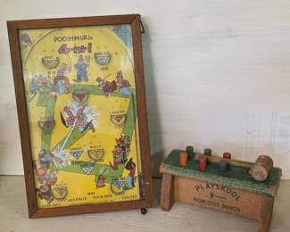 150 PooshMUpJr4in1BaseballPinballGamePlayskoolNokOutBench