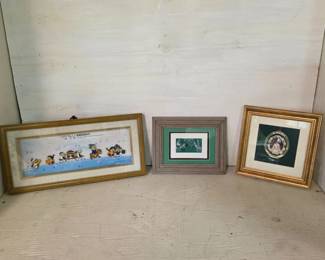 158 3SmallFramedArtPieces