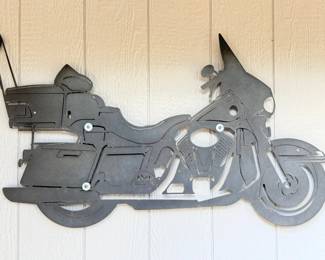 162 DieCutMetalMotorcycleWallHanging