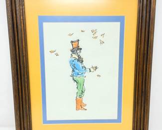 128 OriginalWhimsicalWatercolorandInkbySirQuentinBlak