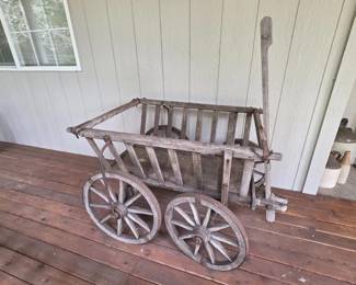 99 HeinrichHammerAntiqueWoodenGoatCart
