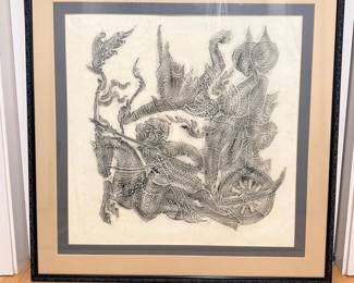 125 ThaiTempleRubbingofChariotWarriorFromTheRamakien