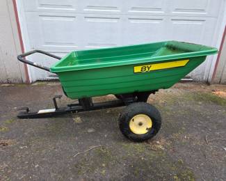 245 JohnDeere8YardDumpCartTowBehindLawnTrailer