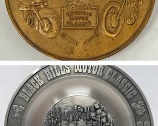 182 SturgisBlackHills50thAnniversaryPewterPlateBrassMedallion