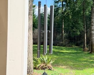 161 LargeBlackMetalTubeWindChime
