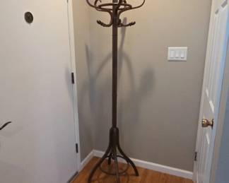 Wooden Coat Tree with Curved Hooks