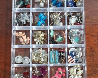 Earrings in Plastic Organizer