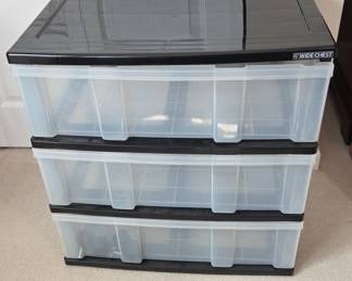 Plastic Storage Drawer Unit on Wheels