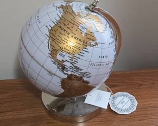 White and Gold Decorative Globe