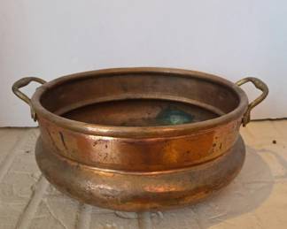 Solid Copper Pan with Dual Handles