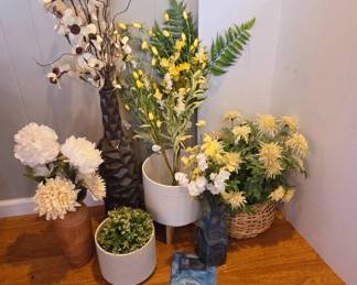 Decorative Vases and Faux Plants