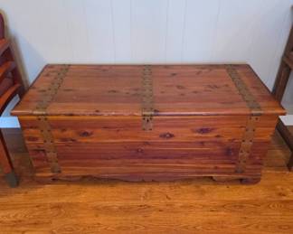 Wooden Chest With Metal Accents