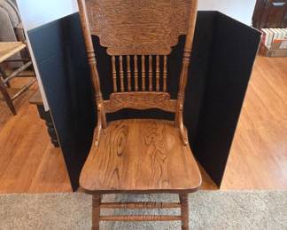 Vintage Wooden Chair With Spindles