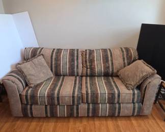 Striped Upholstered Sofa, 88" Long