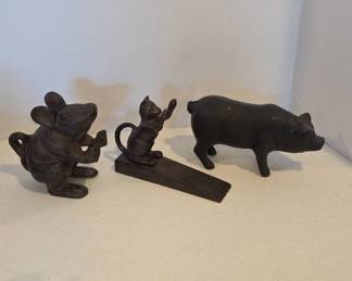 Cast Iron Door Stops With Animal Shapes