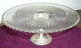 Sterling Base And Glass Cake Stand