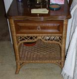 Henry Link Night Stand Wicker & Cherry