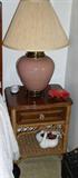 Henry Link Night Stand Wicker & Cherry