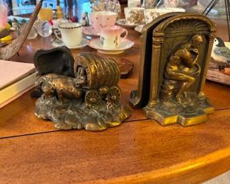 bronze bookends