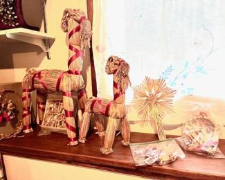 Swedish straw Christmas items
