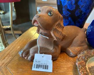 Cast Iron Dog Bank 