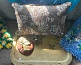 Decorative Tray, Vintage Butterfly Tray