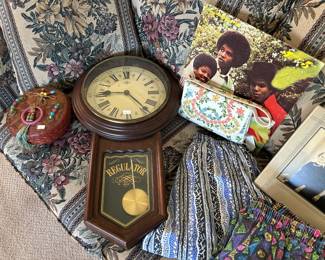 Regulator Wall Clock, Records, Vintage Clothing
