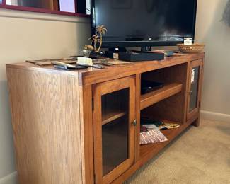 Wooden Entertainment Stand, JVC Tv, Topps Stickers 