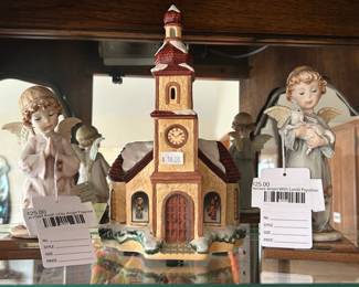 Armani Knelt Little Angel Figurine, Armani Angel with Lamb Figurine 