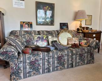 Vintage Sofa, Regulator Wall Clock, Records, Vintage Clothing