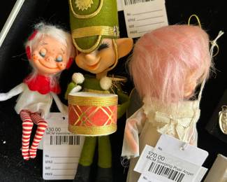 MCM Sleeping Pixie Angel, MCM Pixie Elf Drummer, MCM Valentine Figure