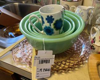 Fire King Jadeite Nesting Bowl Set 