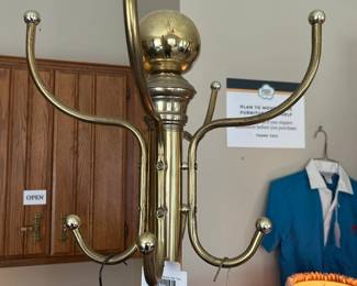 Victorian Style Brass Hall Tree 